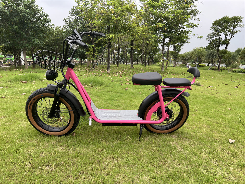 Pink urban electric scooter for lady