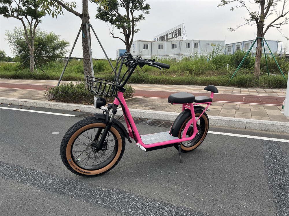 Pink urban electric scooter for lady