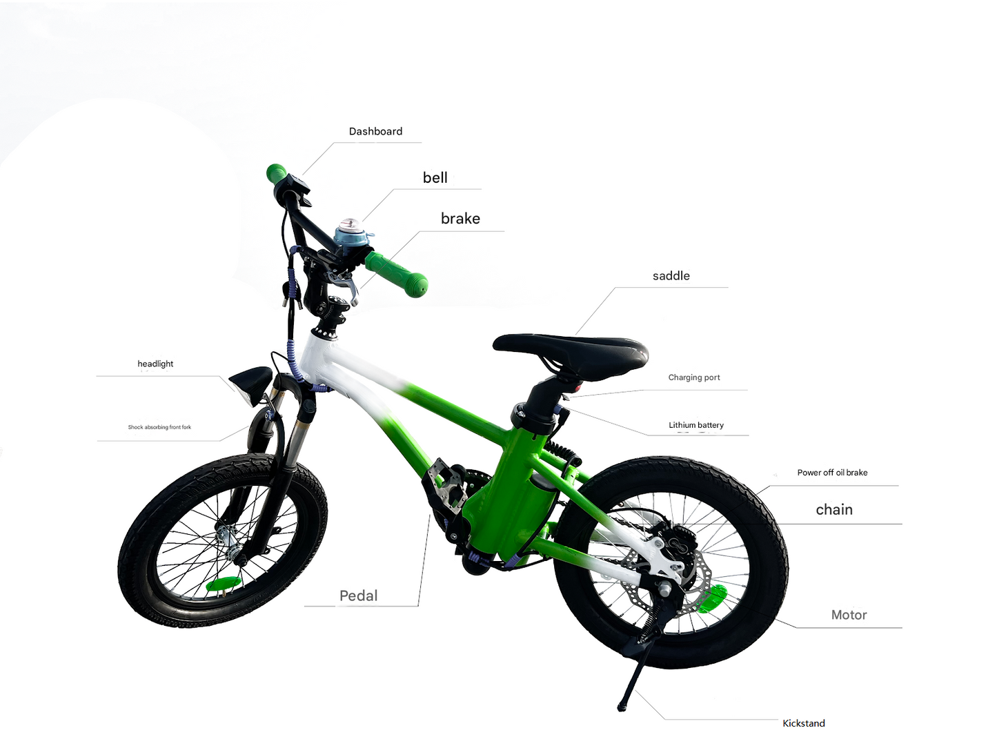 Детский электровелосипед K16 – аккумулятор 24 В 5 Ач, 16-дюймовые колеса, запас хода 20 км, безопасная скорость 20 км/ч | Легкий вес 12 кг | Для детей от 5 до 10 лет