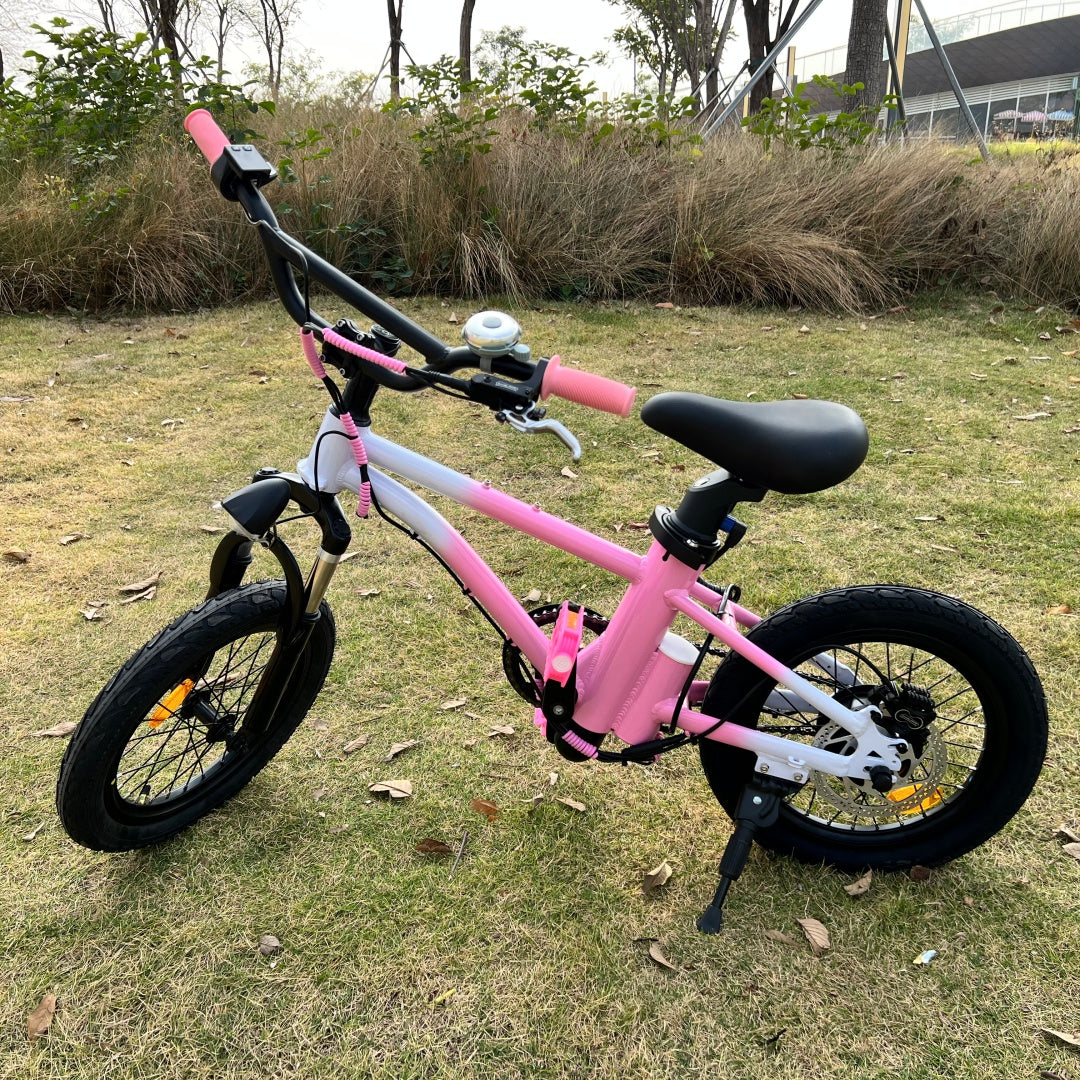 K16ピンク電動自転車 – 女の子のために作られた、優しくパワフルな自転車