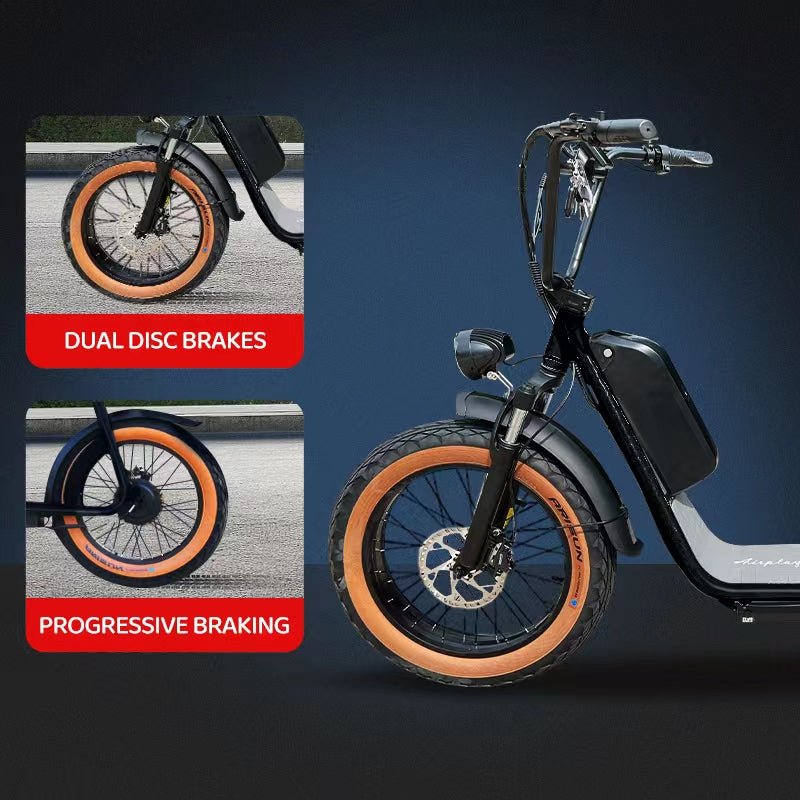 High - Power 20" Beachcomber Electric Scooter with Long Range and Samsung Battery - Airplaying Scooter