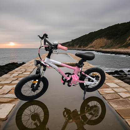 Электрический велосипед K16 розового цвета – нежная мощность, созданная специально для девочек.