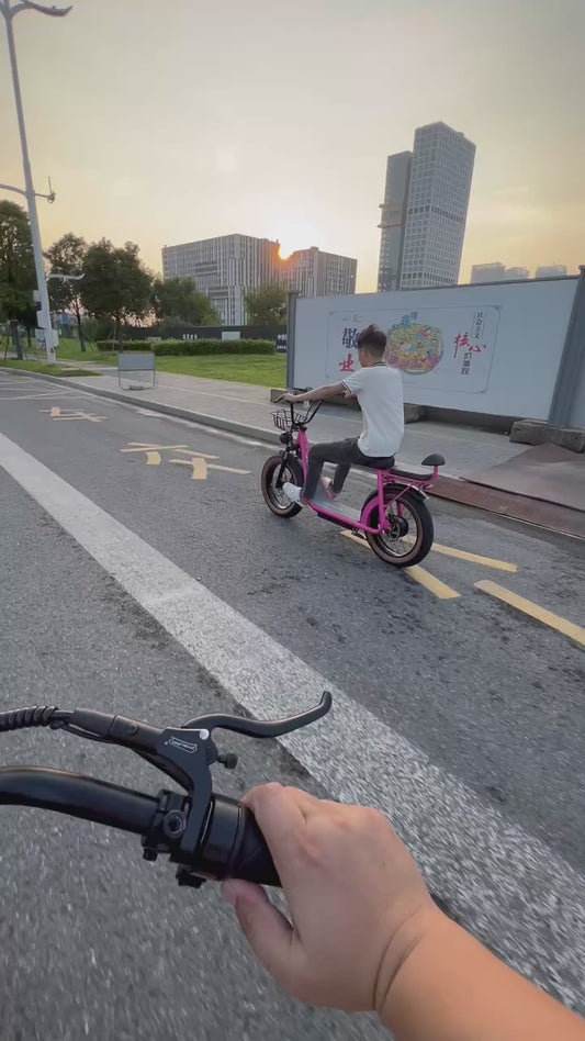Pink urban electric scooter for lady